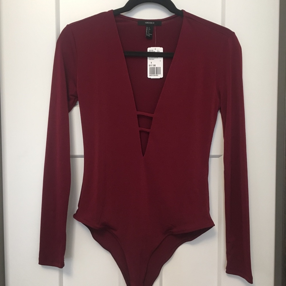 NWT Burgundy Bodysuit
